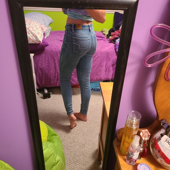 5 button, super high rise American eagle  jegging - Picture 11 of 12